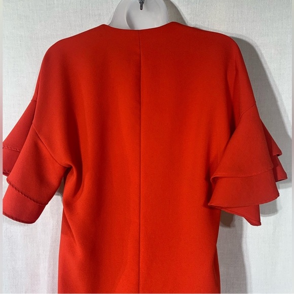 🔵ZARA Like New Red V-Neck Dress - Picture 8 of 11